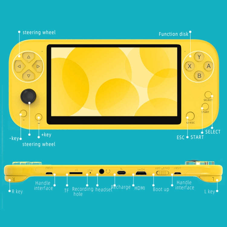 X20 LIFE Classic Games Handheld Game Console with 5.1 inch Screen & 8GB Memory, Support HDMI Outp...