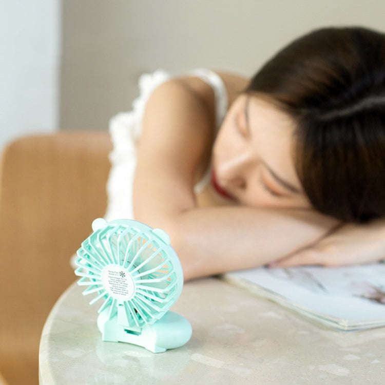 D11 Fill Light Clip Hanging Neck Fan Handheld Folding Mini USB Desktop Fan(White)