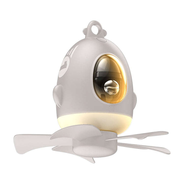 MF023 Airplane Night Light Ceiling Fan Household USB Remote Control Fan(White)