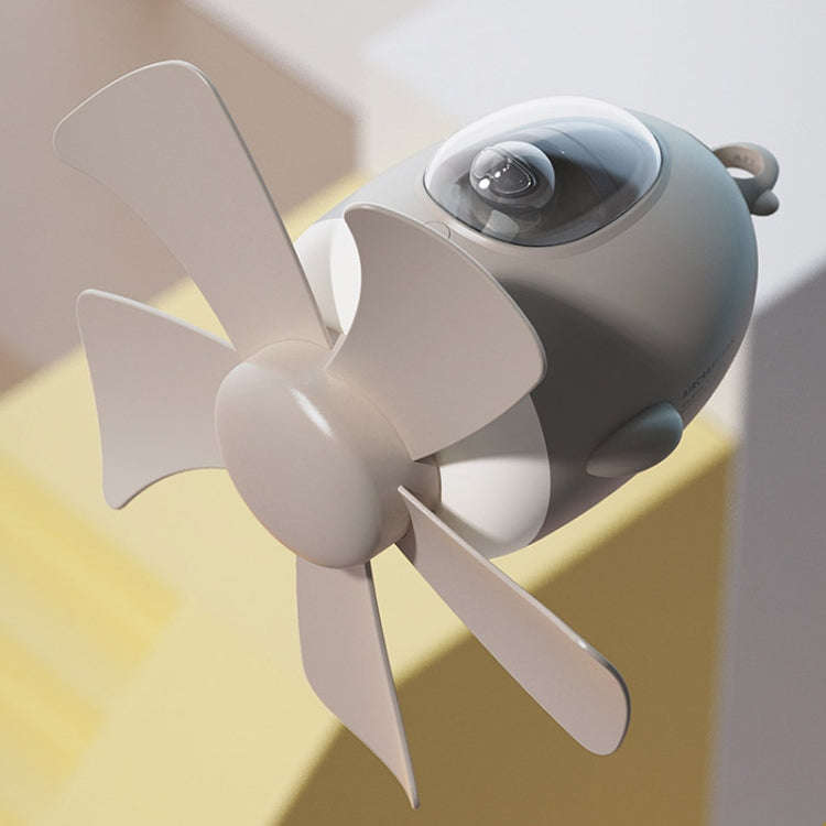 MF023 Airplane Night Light Ceiling Fan Household USB Remote Control Fan(White)