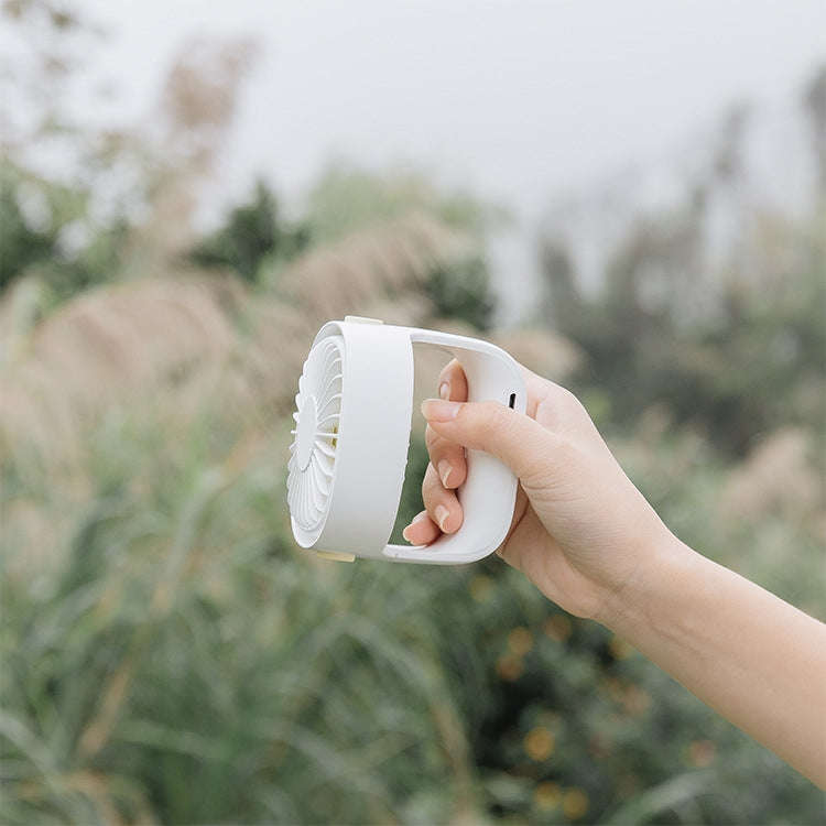 Handheld Desktop Outdoor Student Mute USB Mini Fan(White)