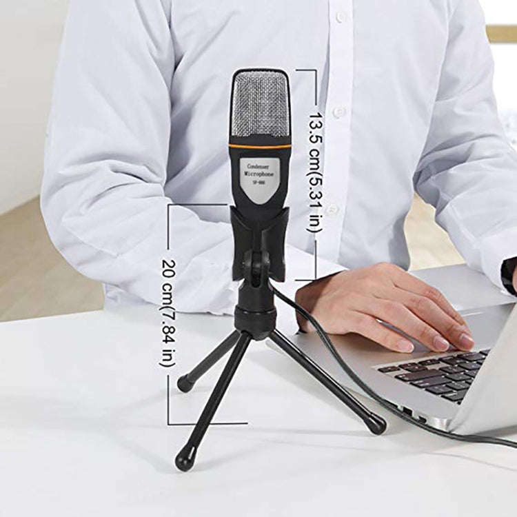 SF-666 Computer Voice Microphone With Adapter Cable Anchor Mobile Phone Video Wired Microphone Wi...