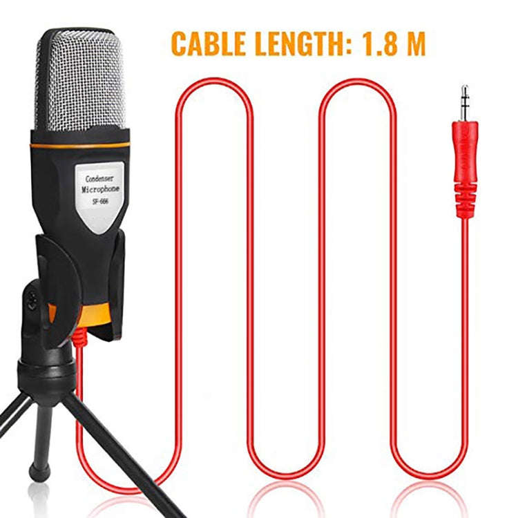 SF-666 Computer Voice Microphone With Adapter Cable Anchor Mobile Phone Video Wired Microphone Wi...