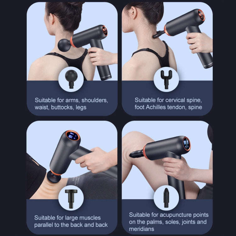 Muscles Relax Massager Fitness Equipment Fascia Gun, Colour: Storage Model (Black)