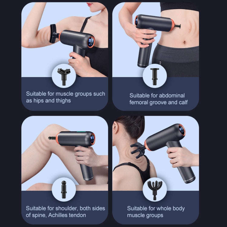 Muscles Relax Massager Fitness Equipment Fascia Gun, Colour: Storage Model (Black)