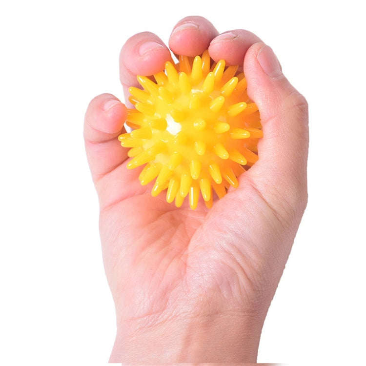 2 PCS TPR Grip Ball Rehabilitation Hemiplegia Stroke Massage Finger Ball, Specification: 6cm (Yel...