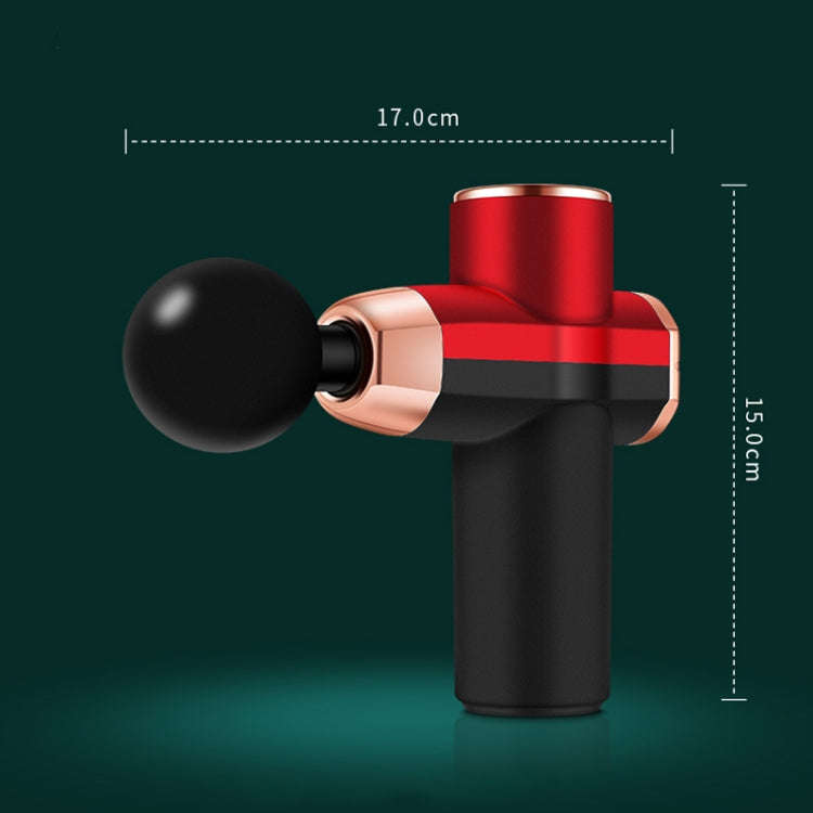12V Mini Fascia Gun  Electrical Muscle Relax Massage Gun(Black Red)
