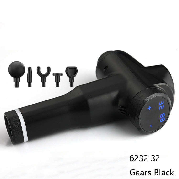 Muscles Relax Massager Portable Fitness Equipment Fascia Gun, Specification: 6232 32 Gears Black(...