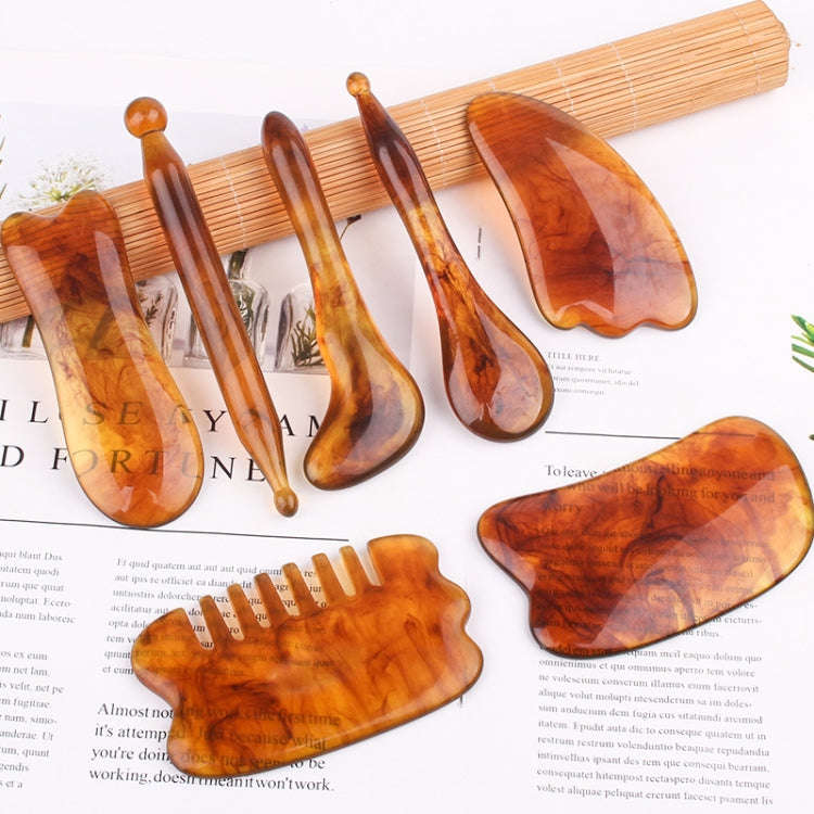 Resin Scraping Sheet Massage Facial Tendon Stick Beauty Salon Shave Board Acupuncture Pen, Color ...