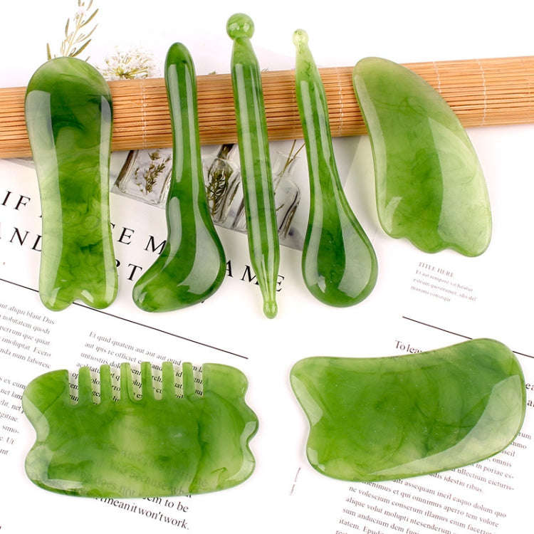 Resin Scraping Sheet Massage Facial Tendon Stick Beauty Salon Shave Board Acupuncture Pen, Color ...
