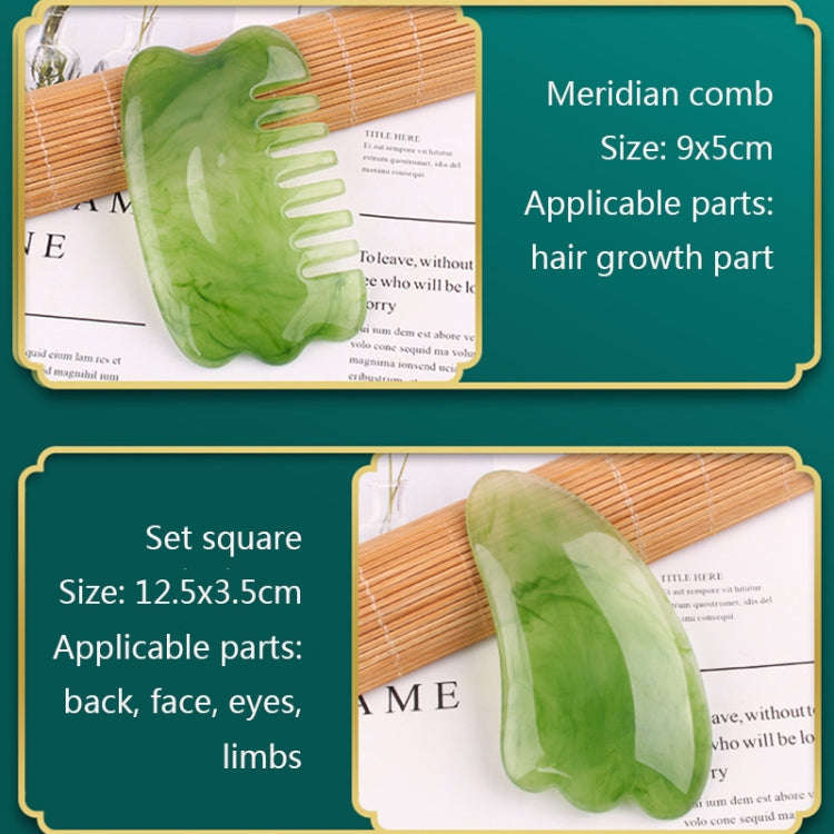 Resin Scraping Sheet Massage Facial Tendon Stick Beauty Salon Shave Board Acupuncture Pen, Color ...