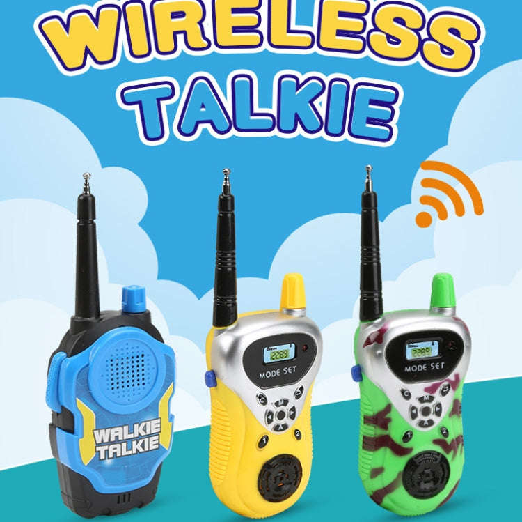 1 Pair Intelligent Wireless Call Walkie-Talkie Remote Dialogue Interactive Children Toys(Yellow)