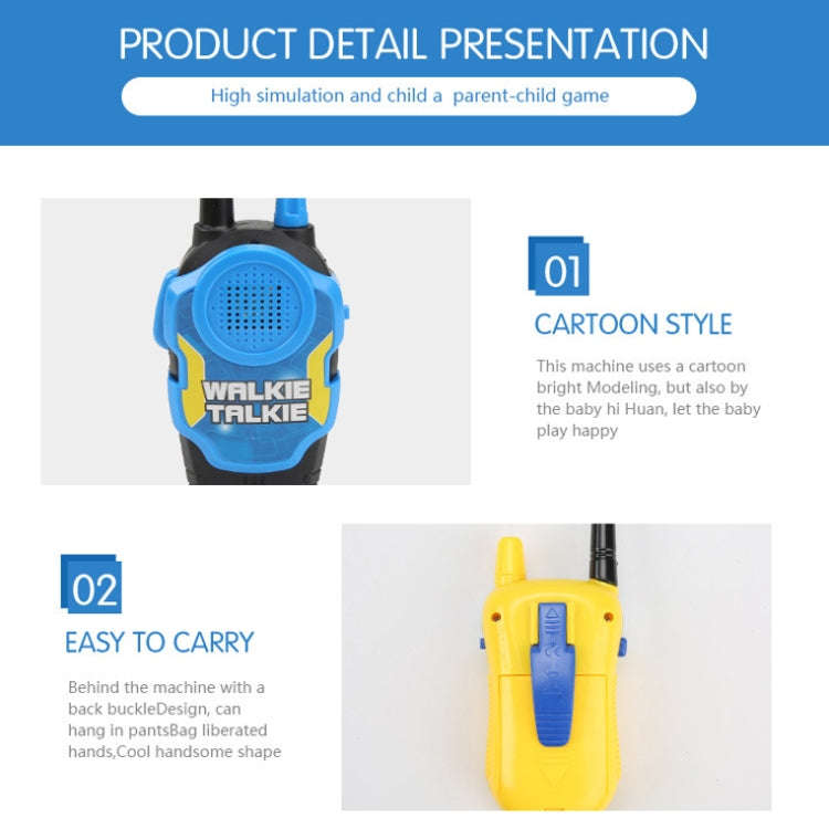 1 Pair Intelligent Wireless Call Walkie-Talkie Remote Dialogue Interactive Children Toys(Blue)