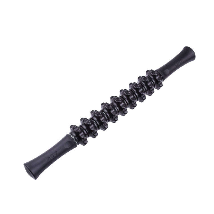 Multifunctional Gear Massage Stick Fascia Roller Shaft Fitness Yoga Deep Muscle Relaxer(Black)