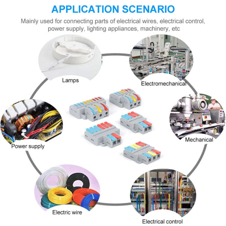 SPL-93 3 In 9 Out Colorful Quick Line Terminal Multi-Function Dismantling Wire Connection Terminal