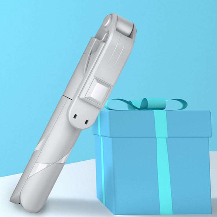 No Bluetooth White XT02 360-Degree Rotating Multi-Function Retractable Mobile Phone Selfie Stick ...
