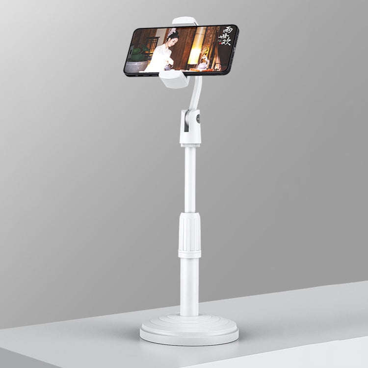 4 PCS Desktop Stand Mobile Phone Tablet Live Broadcast Stand Telescopic Disc Stand, Colour: White