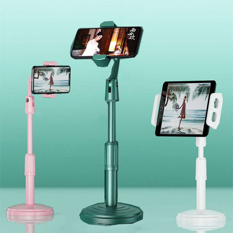 4 PCS Desktop Stand Mobile Phone Tablet Live Broadcast Stand Telescopic Disc Stand, Colour: Green