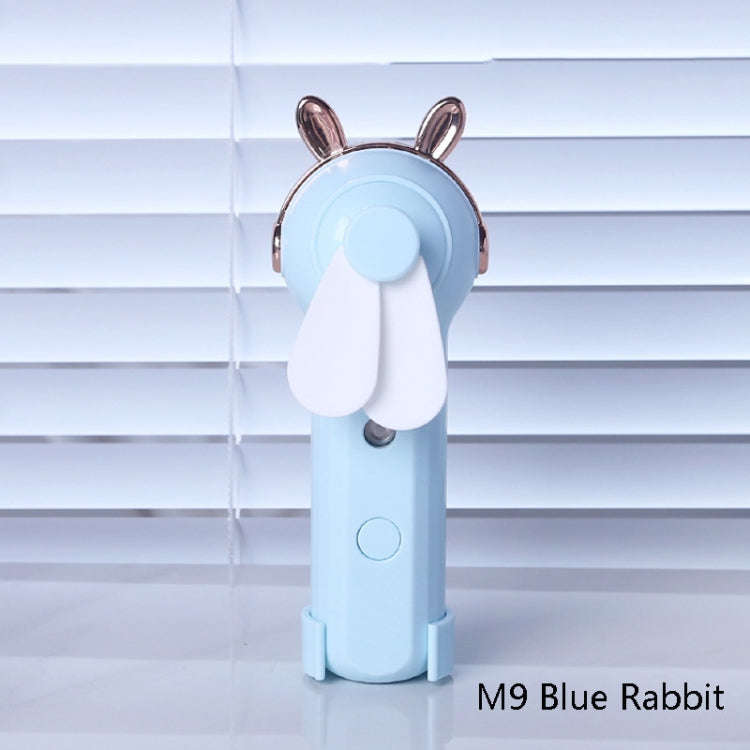 Handheld Hydrating Device Chargeable Fan Mini USB Charging Spray Humidification Small Fan(M9 Blue...