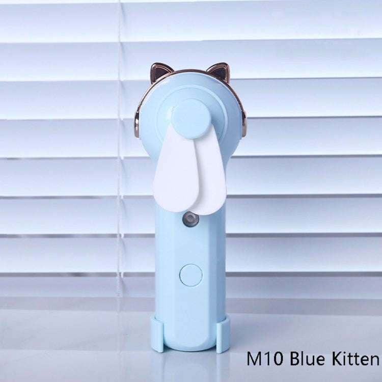 Handheld Hydrating Device Chargeable Fan Mini USB Charging Spray Humidification Small Fan(M10 Blu...