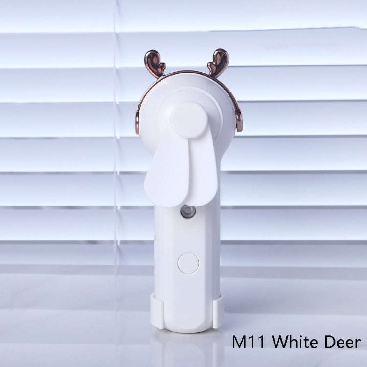 Handheld Hydrating Device Chargeable Fan Mini USB Charging Spray Humidification Small Fan(M11 Whi...
