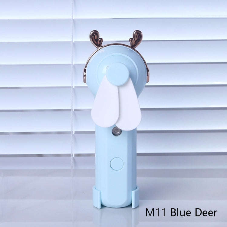 Handheld Hydrating Device Chargeable Fan Mini USB Charging Spray Humidification Small Fan(M11 Blu...