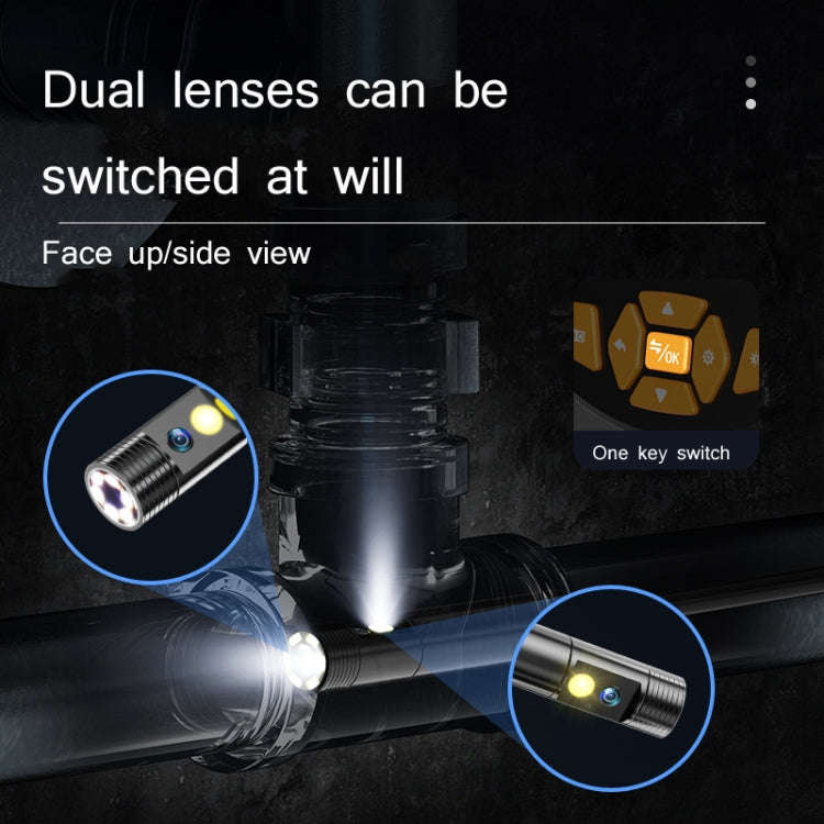 Industrial Dual-Lens Endoscope HD Handheld Screen Pipe Car Inspection Tool, Specification: Line L...