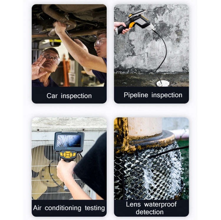 Industrial Dual-Lens Endoscope HD Handheld Screen Pipe Car Inspection Tool, Specification: Line L...