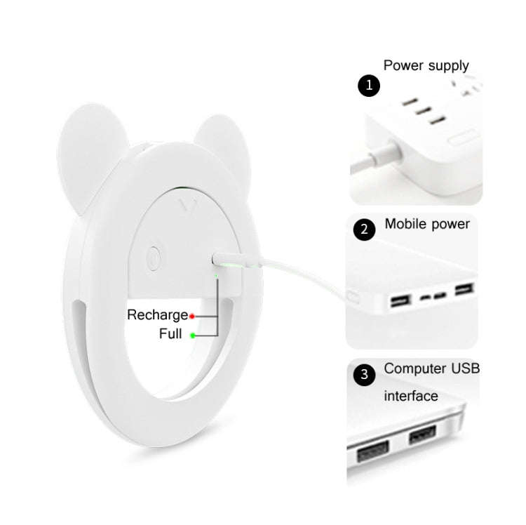 2 PCS XJ17 Large-Capacity Live Video Conference Fill Light Ring Light Mobile Phone Selfie LED Fil...