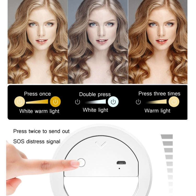 2 PCS XJ17 Large-Capacity Live Video Conference Fill Light Ring Light Mobile Phone Selfie LED Fil...
