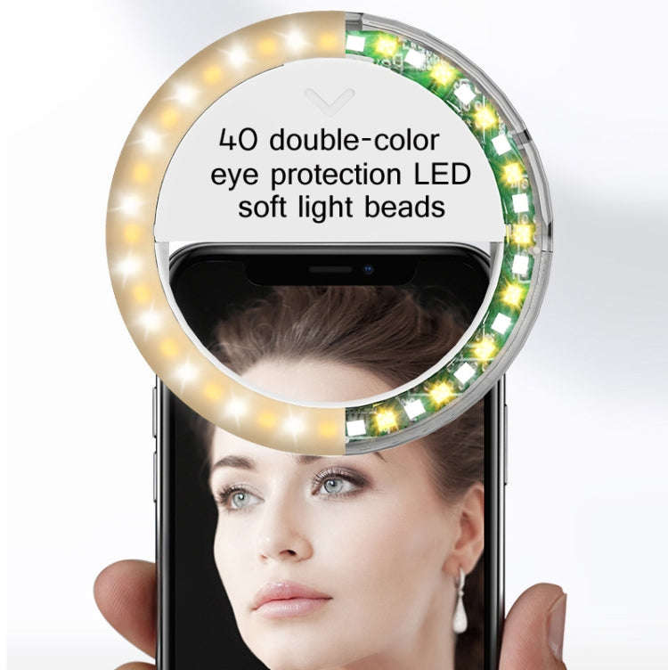 2 PCS XJ17 Large-Capacity Live Video Conference Fill Light Ring Light Mobile Phone Selfie LED Fil...