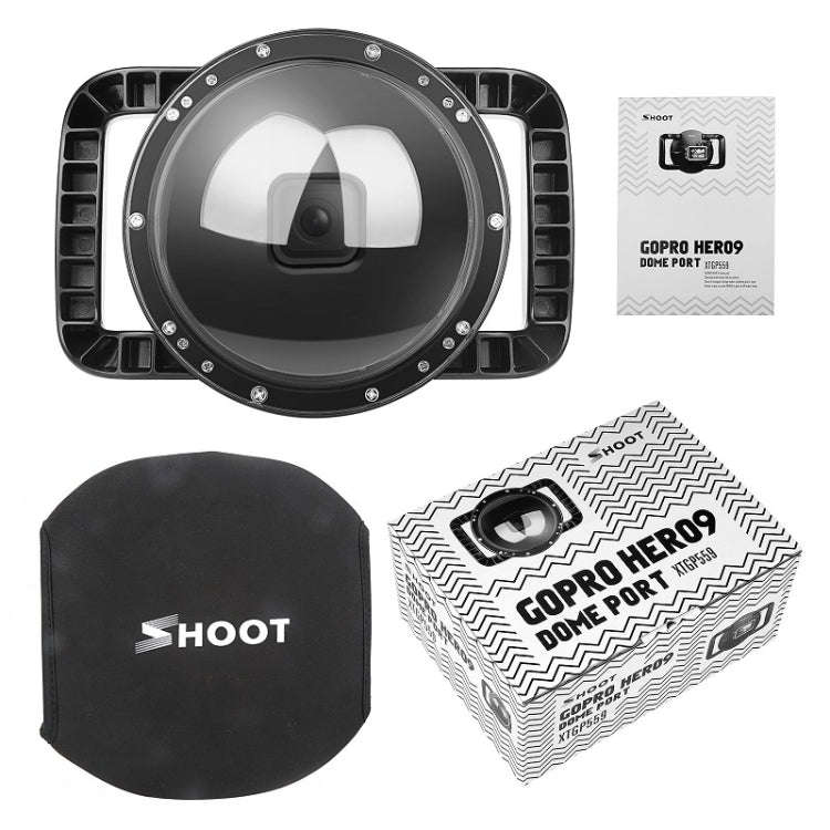 SHOOT XTGP559 Dome Port Underwater Diving Camera Lens Transparent Cover Housing Case For GoPro HE...