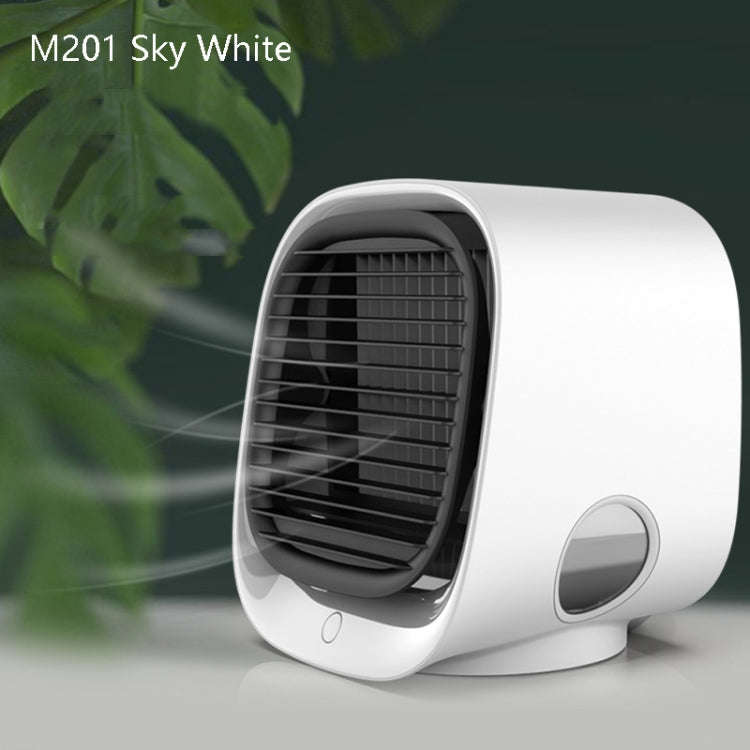 Desktop Cooling Fan USB Portable Office Cold Air Conditioning Fan, Colour: M201 Sky White