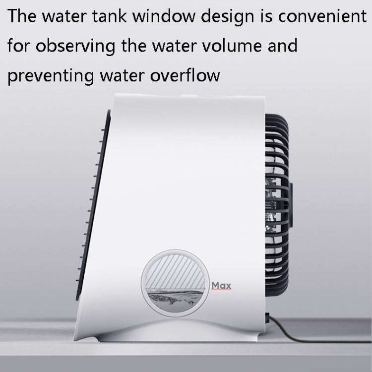 Desktop Cooling Fan USB Portable Office Cold Air Conditioning Fan, Colour: M201 Sky White