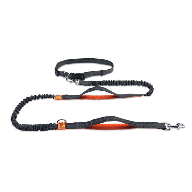 Running Reflective Double Telescopic Dog Rope Dog Chain Traction(Orange)