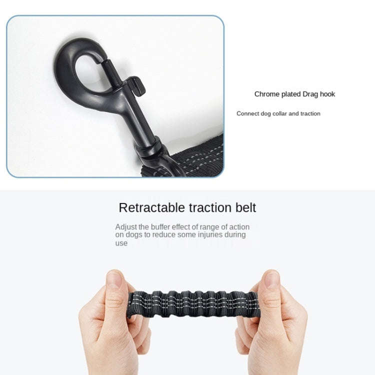 Running Reflective Double Telescopic Dog Rope Dog Chain Traction(Fluorescent Green)