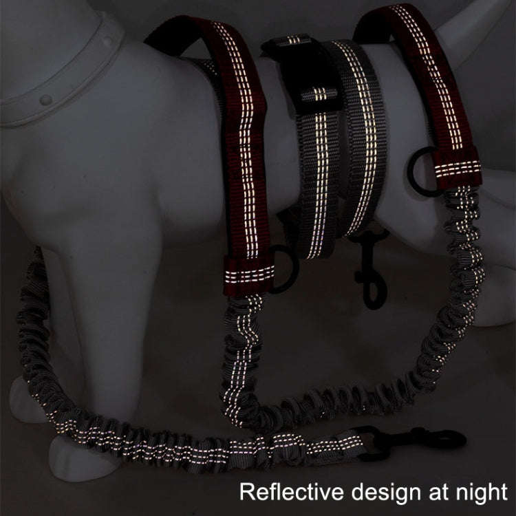 Running Reflective Double Telescopic Dog Rope Dog Chain Traction(Fluorescent Green)