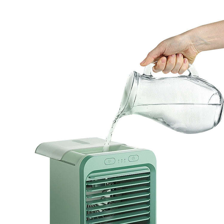 Desktop Humidification Spray USB Water-cooled Fan(Black and White)