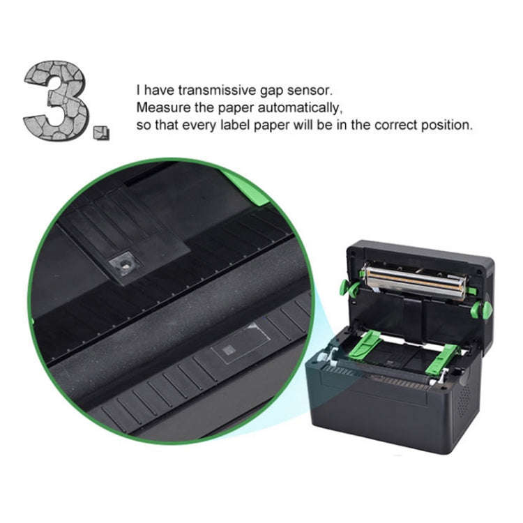Xprinter XP-108B 4 Inch 108mm Label Printer Thermal Barcode Printer , Model: USB + Bluetooth Version