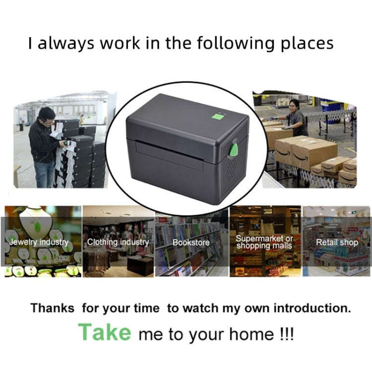 Xprinter XP-108B 4 Inch 108mm Label Printer Thermal Barcode Printer , Model: USB + Bluetooth Version