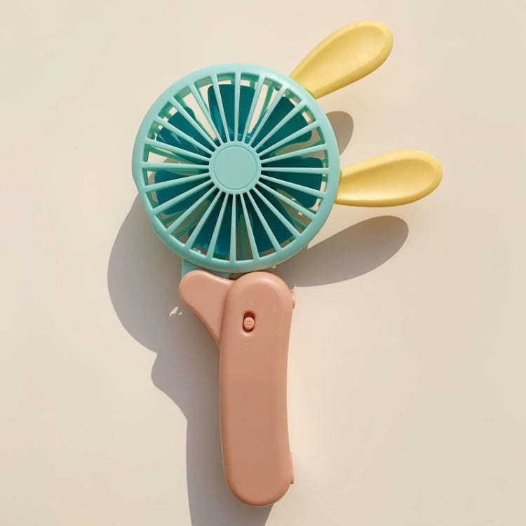 Cute Rabbit Foldable Fan USB Charging Color Matching Cartoon Portable Handheld Fan(Style 2)