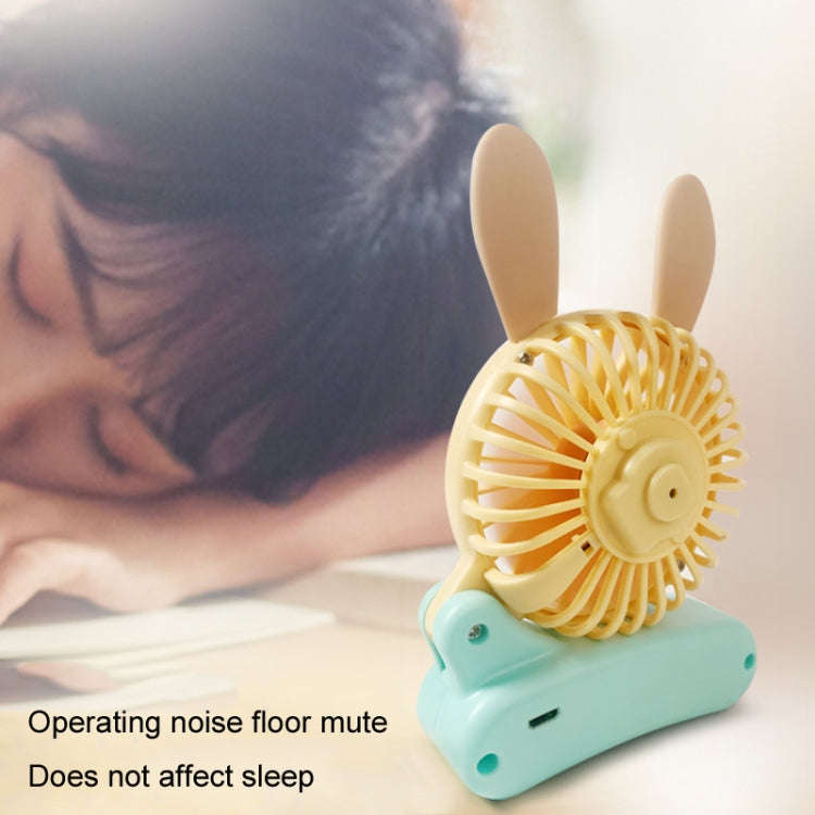 Cute Rabbit Foldable Fan USB Charging Color Matching Cartoon Portable Handheld Fan(Style 2)