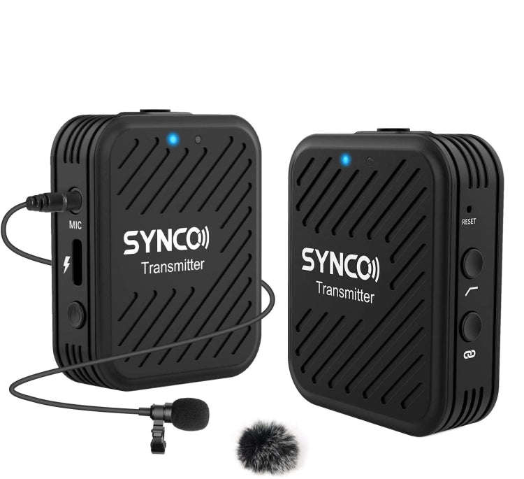 SYNCO Engragal  Wireless Microphone System 2.4GHz Interview Lavalier Lapel Mic Receiver Kit For P...