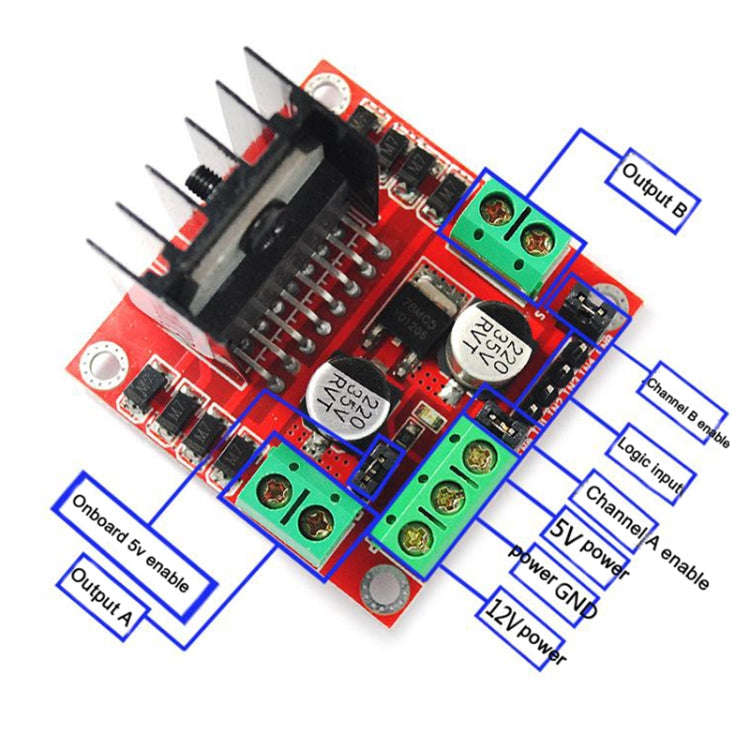 2 PCS HW-095A L298N Motor Drive Board Module DC Stepper Motor Robot Smart Car