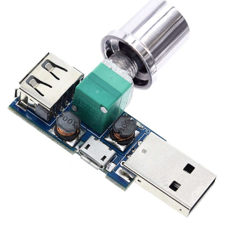 2 PCS HW-602 USB Fan Governor Wind Speed Controller Air Volume Regulator Cooling Mute Multifuncti...