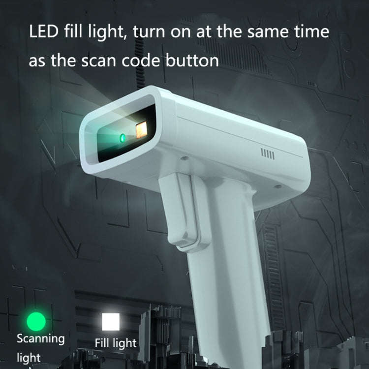 Deli Express Single Scanner Cashier Scanner, Specification: White Wired