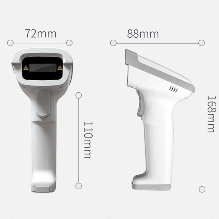 Deli 14880S Commodity Barcode Scanner Supermarket Express Wired Scanner(White)