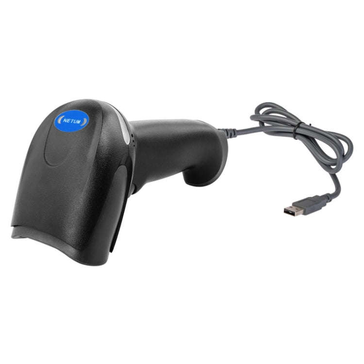 NETUM F20 Anti-Slip And Anti-Vibration Barcode Scanner, Model: Wired Red Light