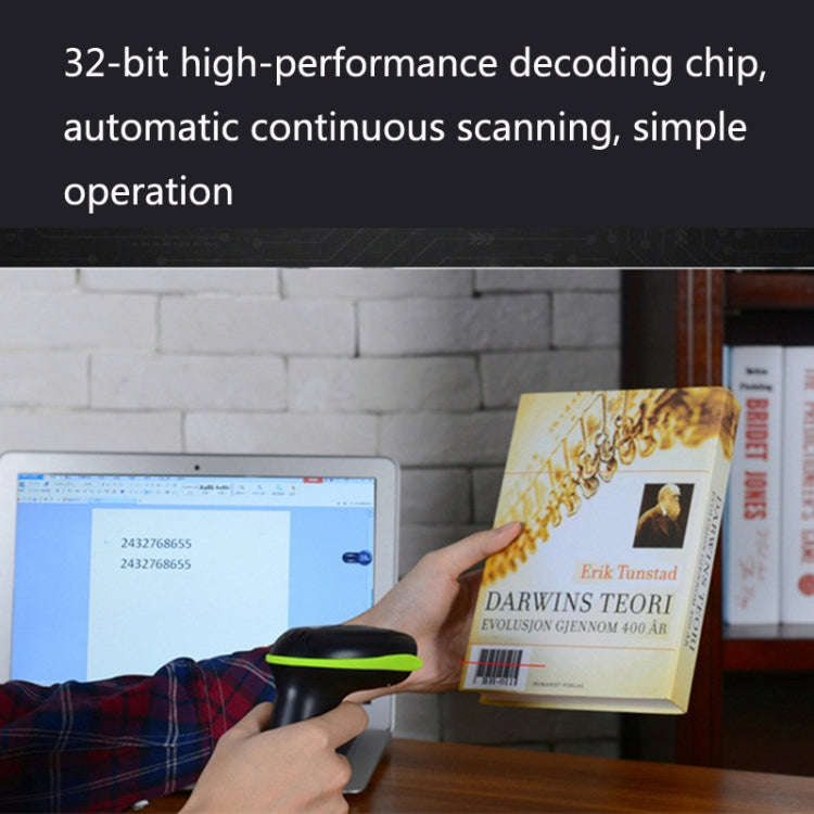 Laser Wireless Scanner Bluetooth Scanner Supermarket Express Scanner, Model: 5100 (433M) One-dime...