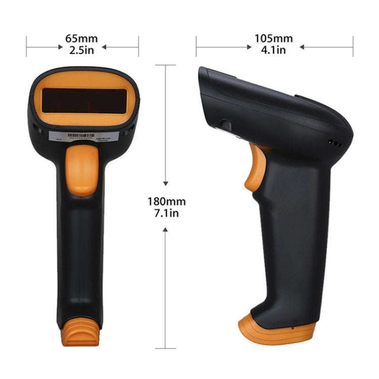 Express Barcode Scanner With Storage USB Wireless Scanner, Specification Red Light
